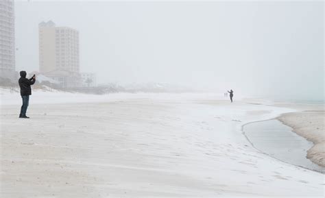 Florida snow in Pensacola but only biting cold weather in West Palm