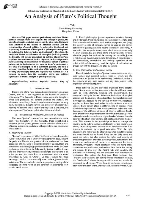 125908440 - Analyzing Plato’s Political Ideas in The Republic - Studocu