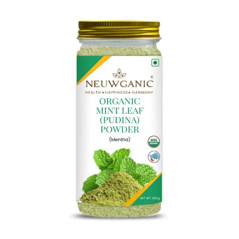 Neuwganic - Organic Mint Leaf Powder - Pudina Powder - India Organic ...