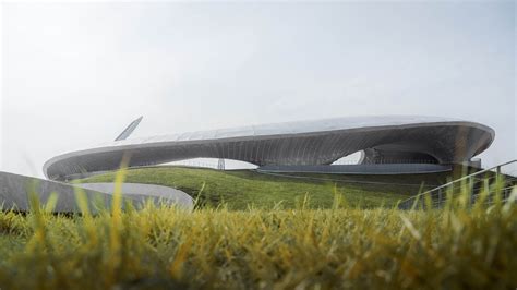 World's Largest Earth-Sheltered Building Quzhou Stadium in China