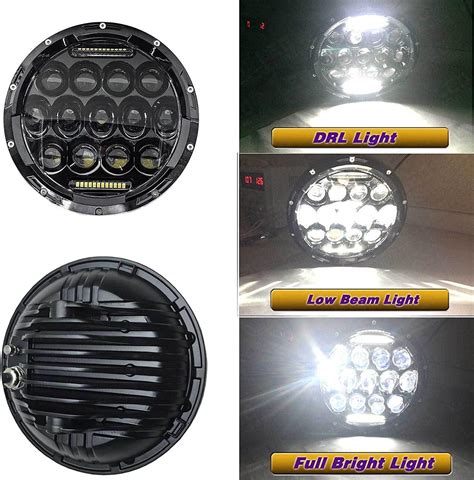 Autobaba 7 Inch LED Round Headlight Conversion for Jeep CJ India | Ubuy