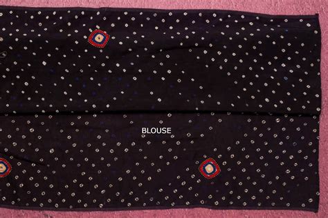 Bandhani mirror work Cotton saree by Sameeksha PSSH340007 – Parisera