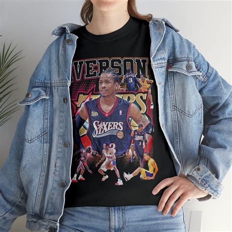 Allen Iverson Shirt, the Answer, Basketball Shirt, Big Head, Classic ...