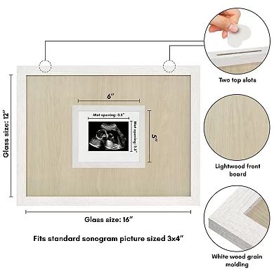 Americanflat Baby Shower Guest Book Alternative 12" x 16" Frame with 80 ...
