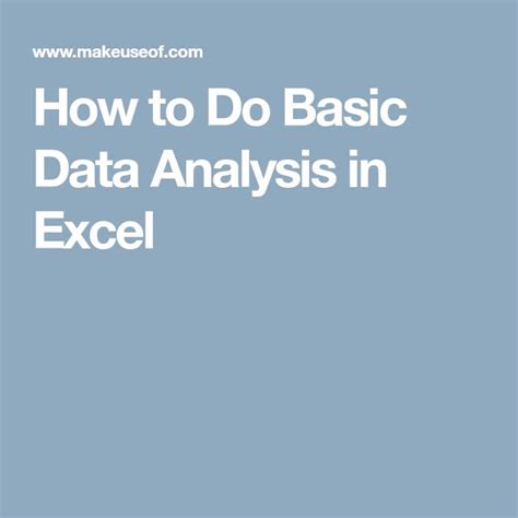 Image result for Excel Basic Data Analysis