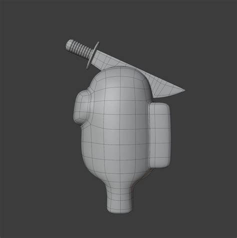Among Us Knife Hat Character 3D model | CGTrader