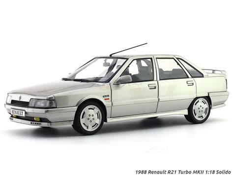 1988 Renault R21 Turbo MKII silver 1:18 Solido diecast scale model ...
