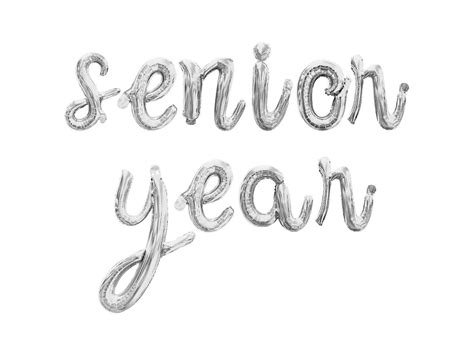 SENIOR YEAR Cursive Letter Balloon Banner - Senior Night Party ...