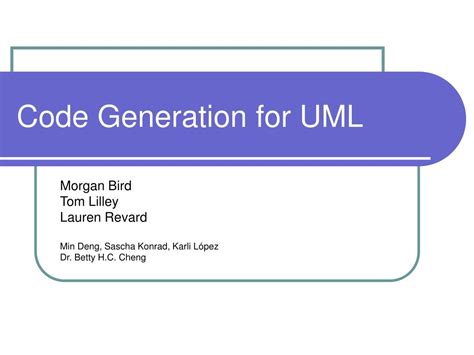 Image result for Code Generation in UML