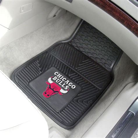 F-150 Vinyl Front Floor Mats with Chicago Bulls Logo; Black (Universal ...