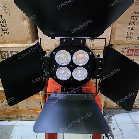 Jual Fresnel cob 200watt 4x50watt Warm / White bisa Dmx controller ...