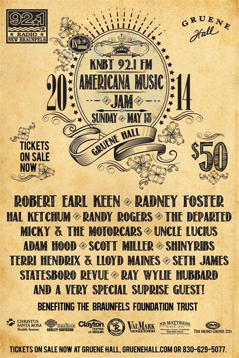 LIVE MUSIC - Music of New Braunfels: 18th Annual KNBT Americana Music Jam