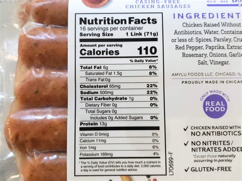 How Many Calories Are In A Chicken Sausage?