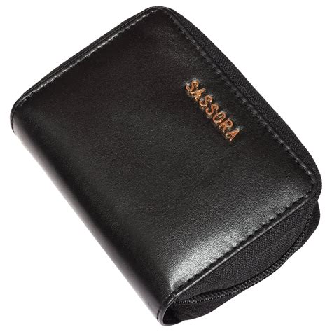 Sassora Genuine Leather RFID Business Card Holder