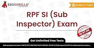 RPF SI (Sub Inspector) Exam Mock Test 2020 | Unlimited Online Test ...