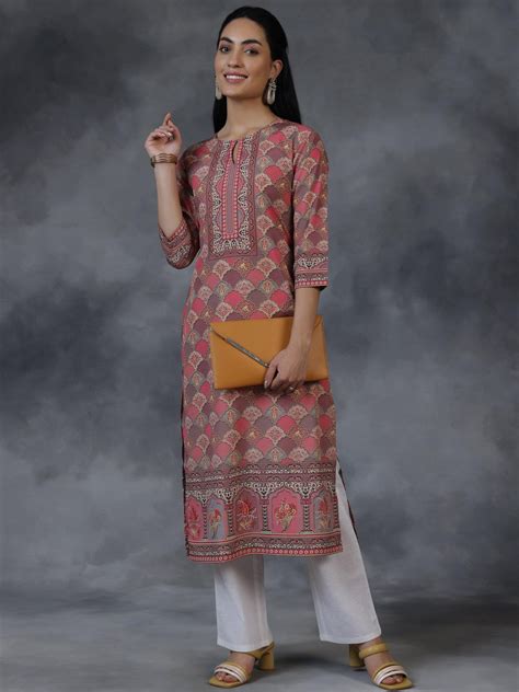 Buy Multicoloured Printed Crepe Straight Kurta Online at Rs.519 | Libas