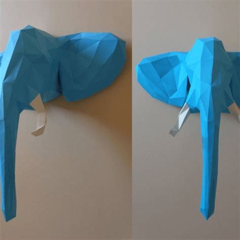 Buy Deer Head Papercraft PDF Pack 3D Paper Sculpture Template Online in ...