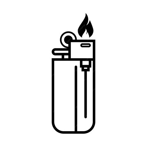 Lighter Clipart Black And White