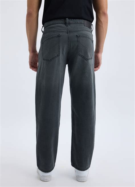 Men Black Relaxed Barrel Fit Mid Rise Jeans | Pepe Jeans India