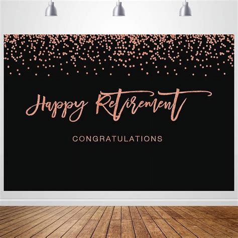 Happy Retirement Backdrop for Party Decorations Photography Pictures ...