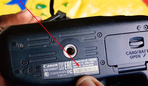 Image result for Canon Camera Serial Number