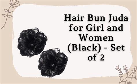 Drishti® Hair Bun Juda for Girl and Women (Black) -Set of 2 : Amazon.in ...