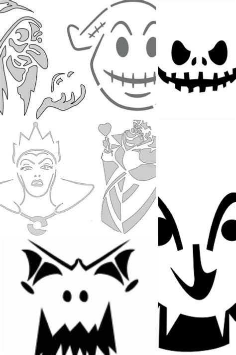 Printable Scary Pumpkin Stencils