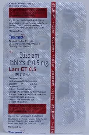 Lam Et 0.5mg - Strip of 15 Tablets : Amazon.in: Health & Personal Care