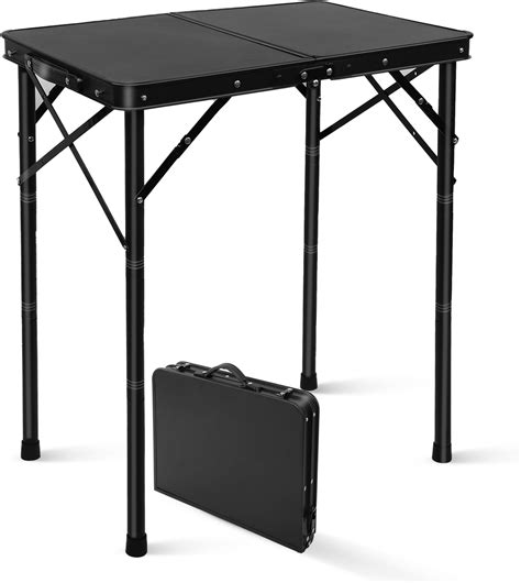 Amazon.com: ALZEROOE Small Metal Folding Table, Picnic Camping Side ...