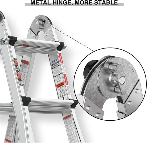 AVGVLIJ Aluminum Multi-Position Ladder with Wheels, 17 FT India | Ubuy