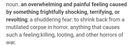 What is meant by Horror? - Brainly.in