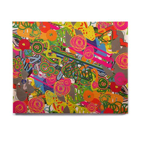 KESS InHouse Frederic Levy-Hadida "Psychedelic Garden" Birchwood Wall ...
