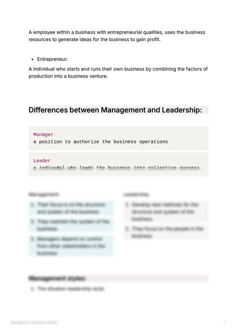 Image result for Management Notes Grade 12