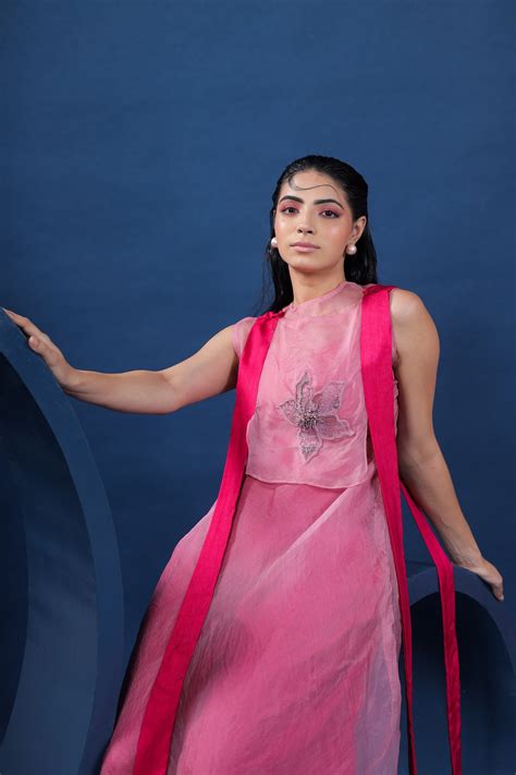 Rosemaling Fuchsia Organza Tunic Set – coeurstyle