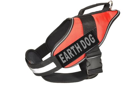 Buy Dogline Alpha Nylon Service Vest Harness Earth Dog Velcro Patches ...