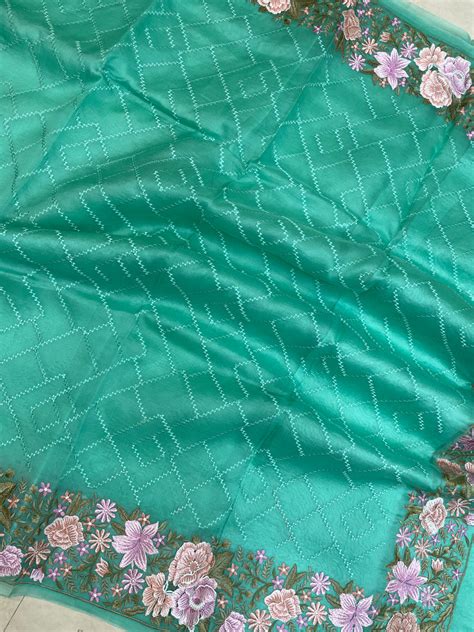Pure Organza Chikankari Handloom Banarasi Saree — The Handlooms