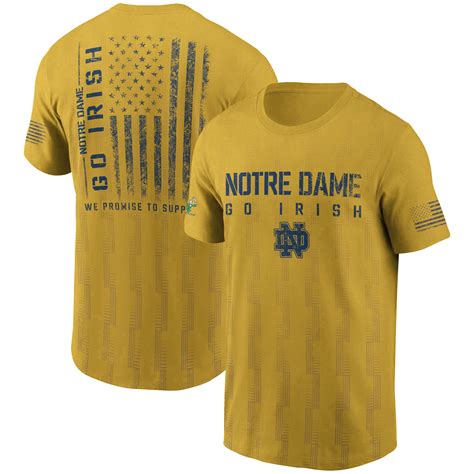 Notre Dame Fighting Irish Go Irish NCAA American Flag Military 3D T-Sh ...