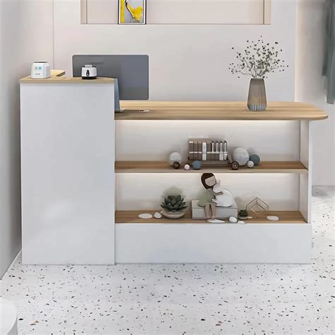 Nuipesn Modern Reception Desk with Transaction Counter & India | Ubuy