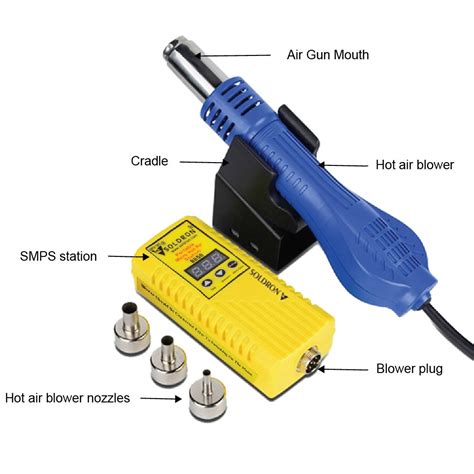 SOLDRON 8858 Portable Hot Air Blower Soldering Station