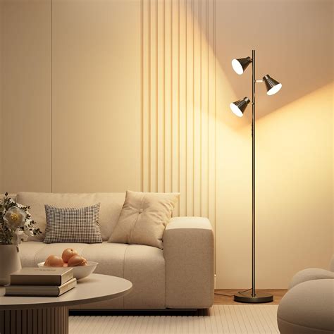 SIBRILLE 36W LED Tree Floor Lamp, Dimmable Tall Standing Lamp with ...