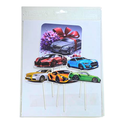 Paper Theme Toppers Car – Bakersmart