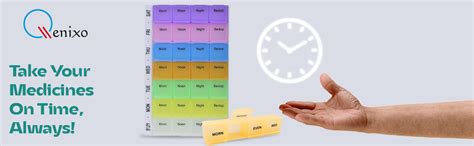Qenixo 28-Day Pill Organizer Box – Weekly Medicine Storage with 4 ...