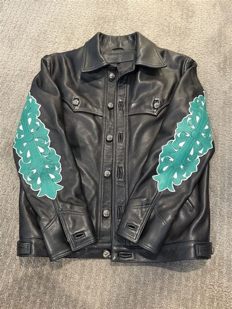 Chrome Hearts Floral Cross Calf Leather Moto Jacket | Grailed
