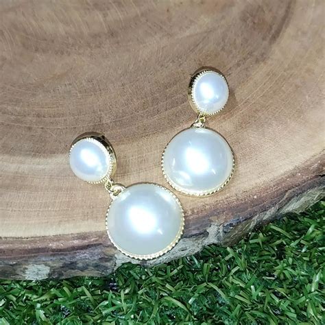 Round Pearl Danglers – SAV JEWELS