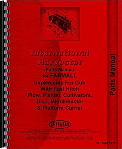 Jensales Parts Manual Compatible with Farmall Cub Tractor Fast Hitch ...
