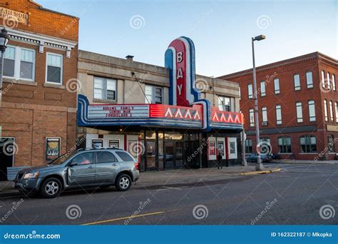 Exterior of the Bay Movie Theater, Located in the Downtown Area ...