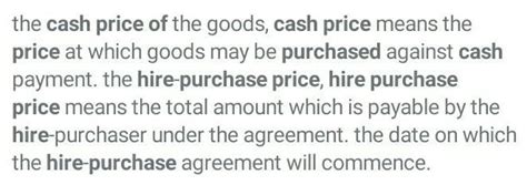 The difference between the hire purchase price nad cash price is known ...