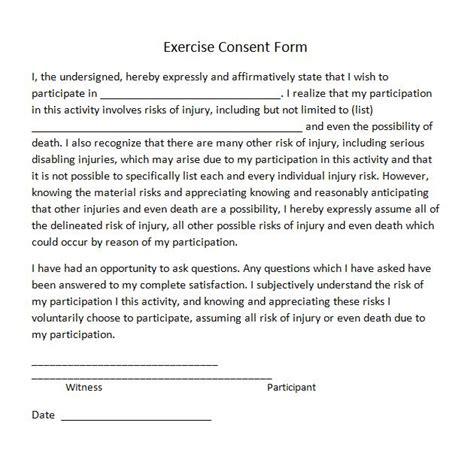 Image result for Exercise Disclaimer Examples