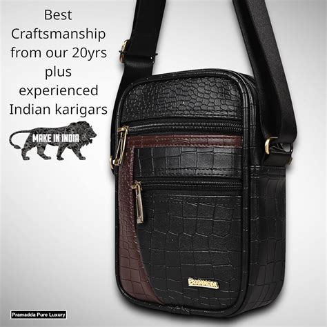 Pramadda Pure Luxury Diablo Black Crossbody Sling Messenger Bag For Men ...