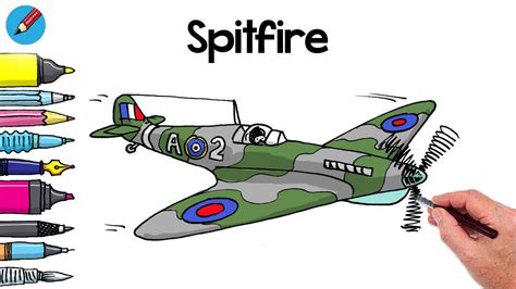 Image result for Spitfire Plane Drawing